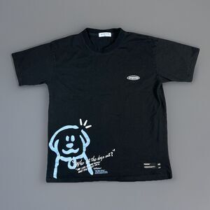 AELFRIC EDEN Vamtac Black T-Shirt Dog Park Graphic Mens Sz Large